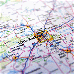 Arkansas Map � Focus on Little Rock