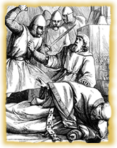 I am ready, (Becket heroically cries) to die for my Lord,
that in my blood the Church may obtain liberty and peace.